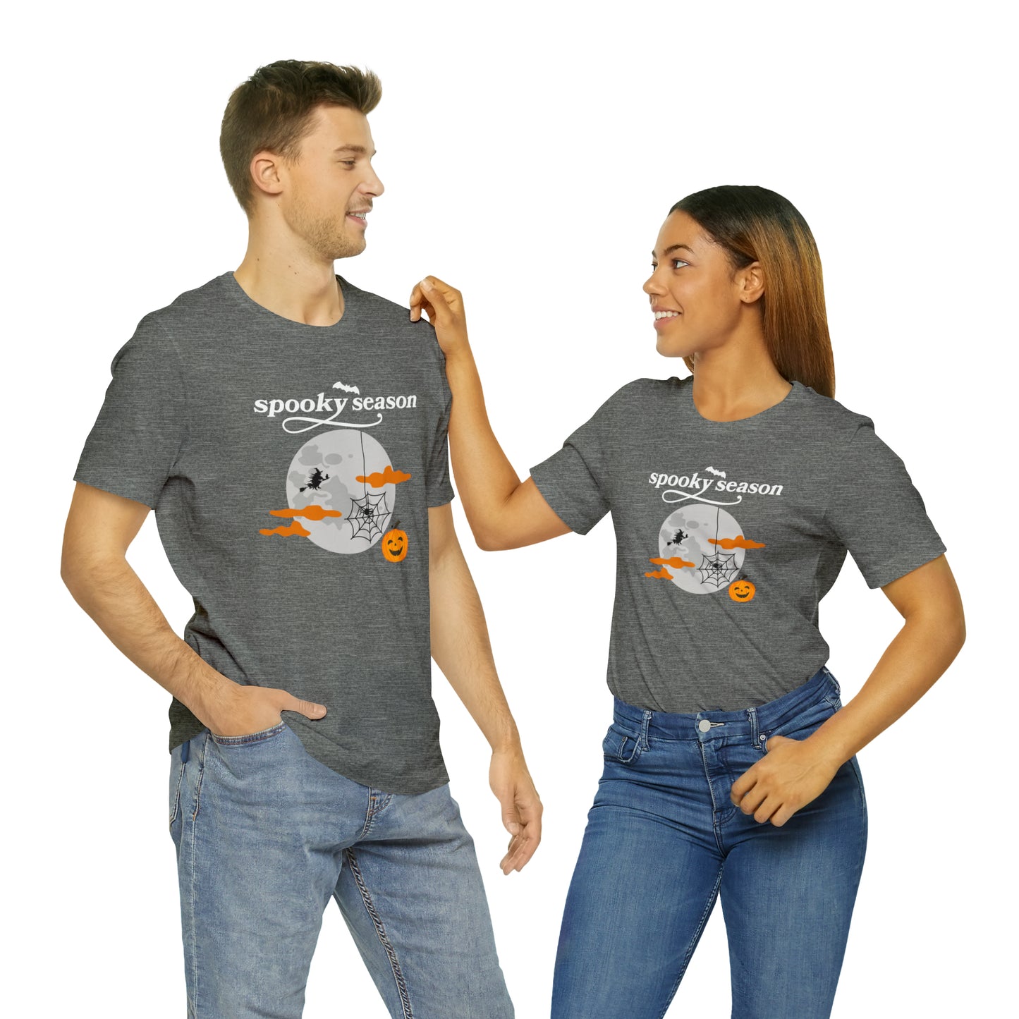 "Unisex Short Sleeve Halloween Tee: Striking Design for the Season"