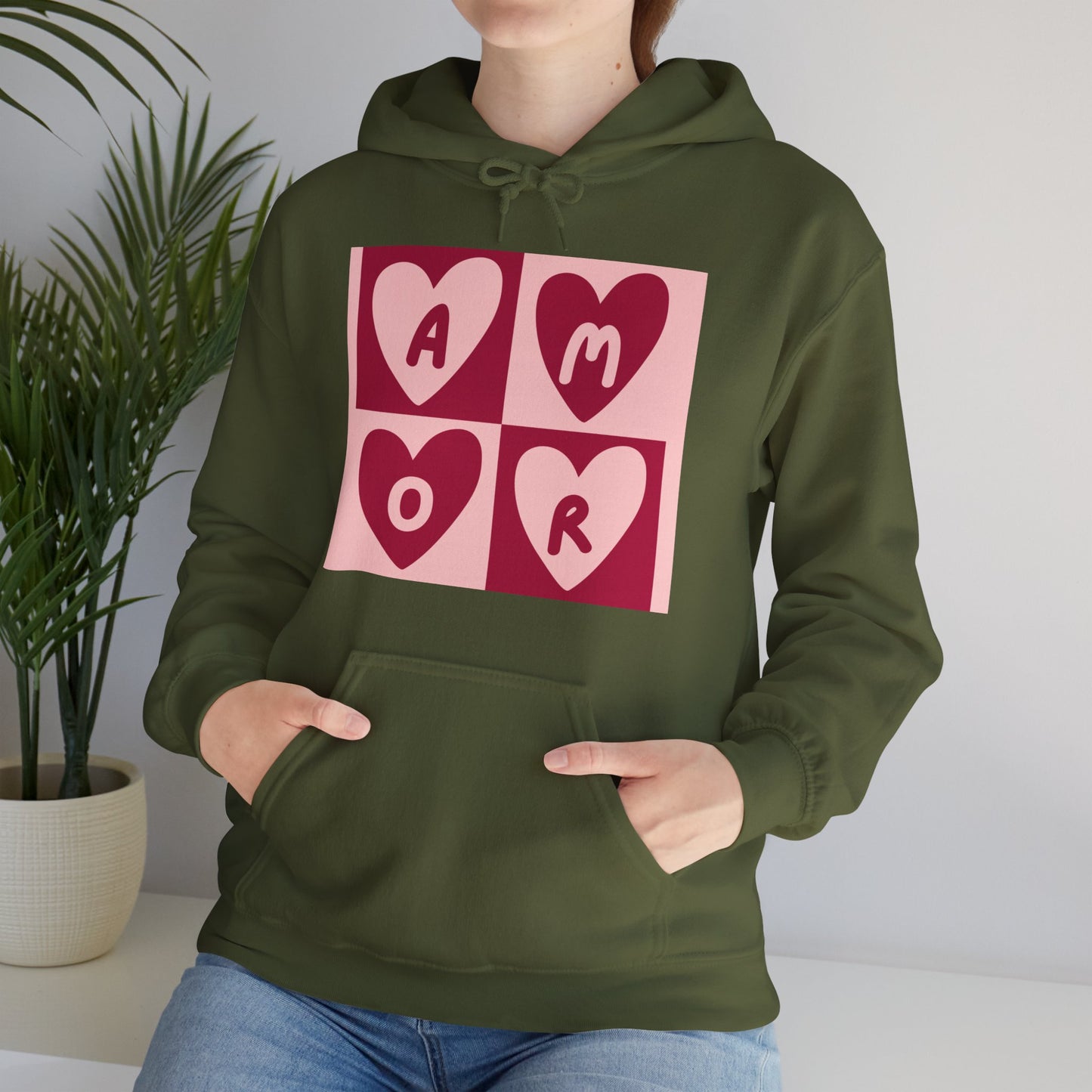 Sudadera con capucha unisex Heavy Blend™ para el día de San Valentín: ¡Amor en cada puntada! 