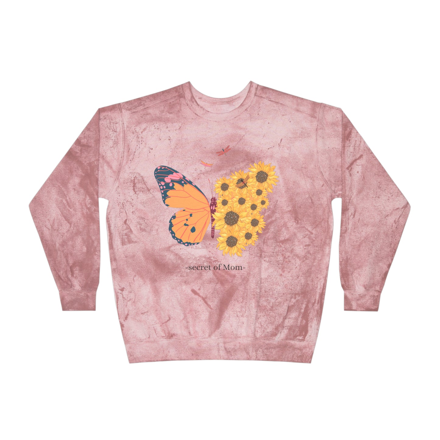 Butterfly and Flowers: Color Blast Unisex Sweatshirt for Valentine's Day and other special occasions, mom