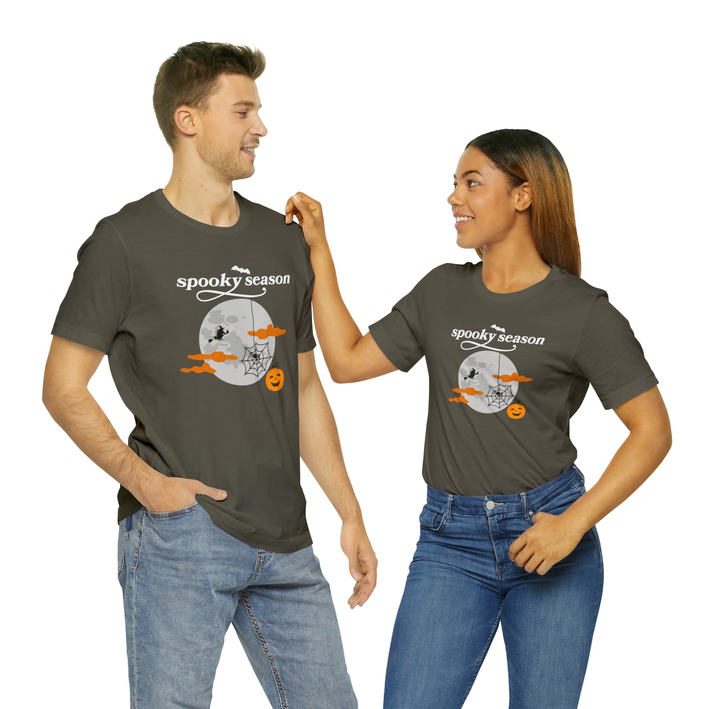 "Unisex Short Sleeve Halloween Tee: Striking Design for the Season"