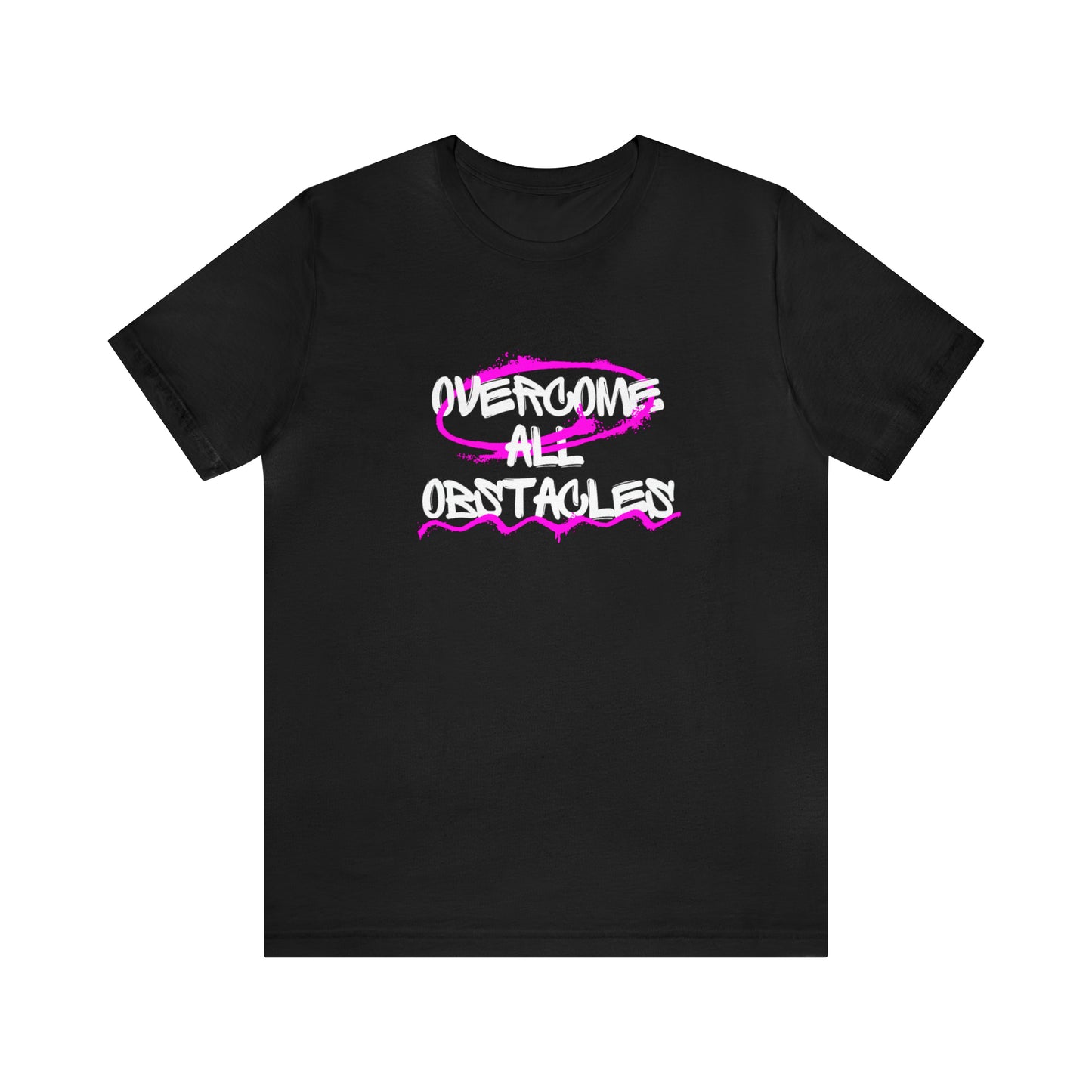 supera todos los obstáculos, conquista tus metas superando todos los obstáculos, camiseta de manga corta unisex Jersey