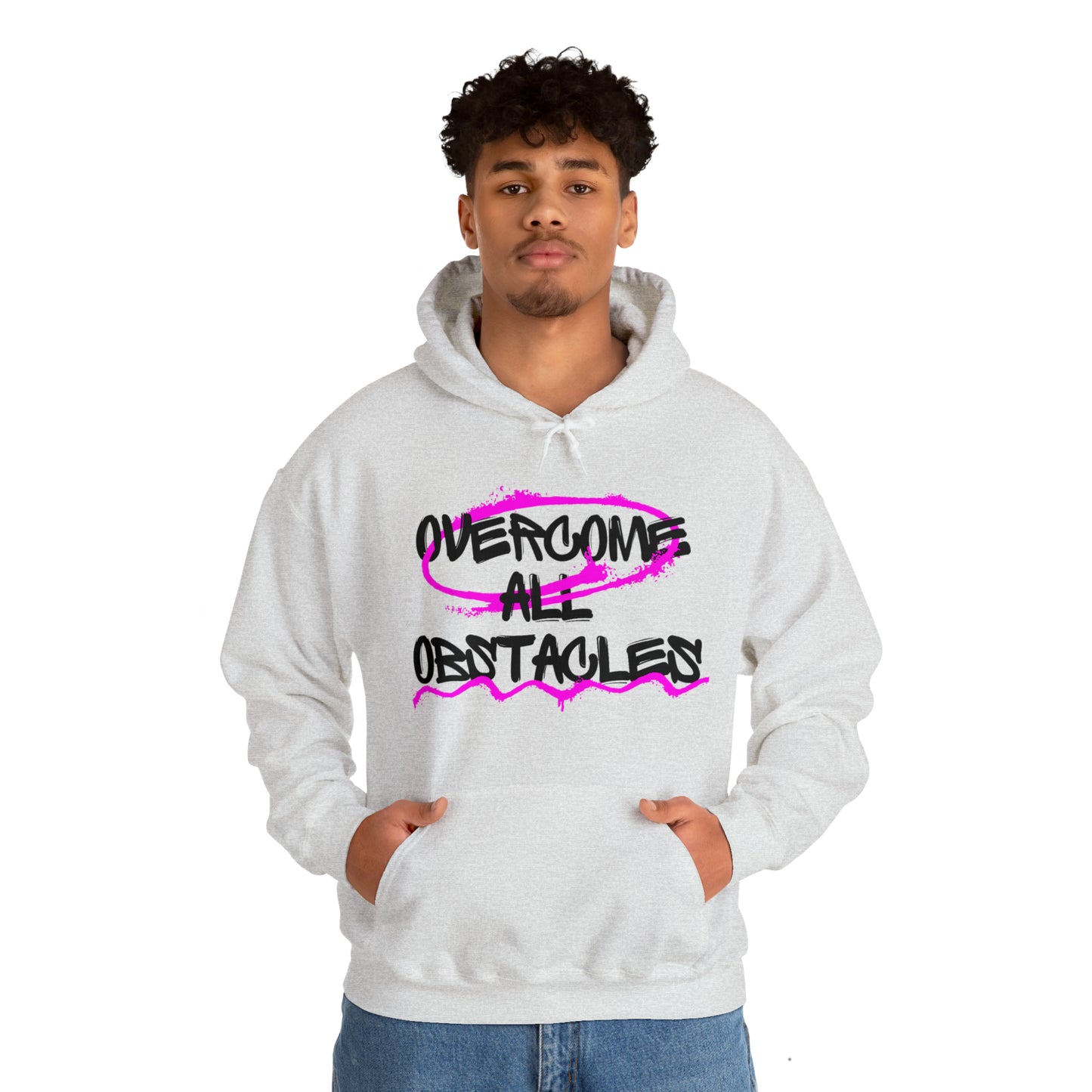 supere todos los obstáculos, Conquiste sus objetivos superando todos los obstáculos, sudadera con capucha unisex Heavy Blend™