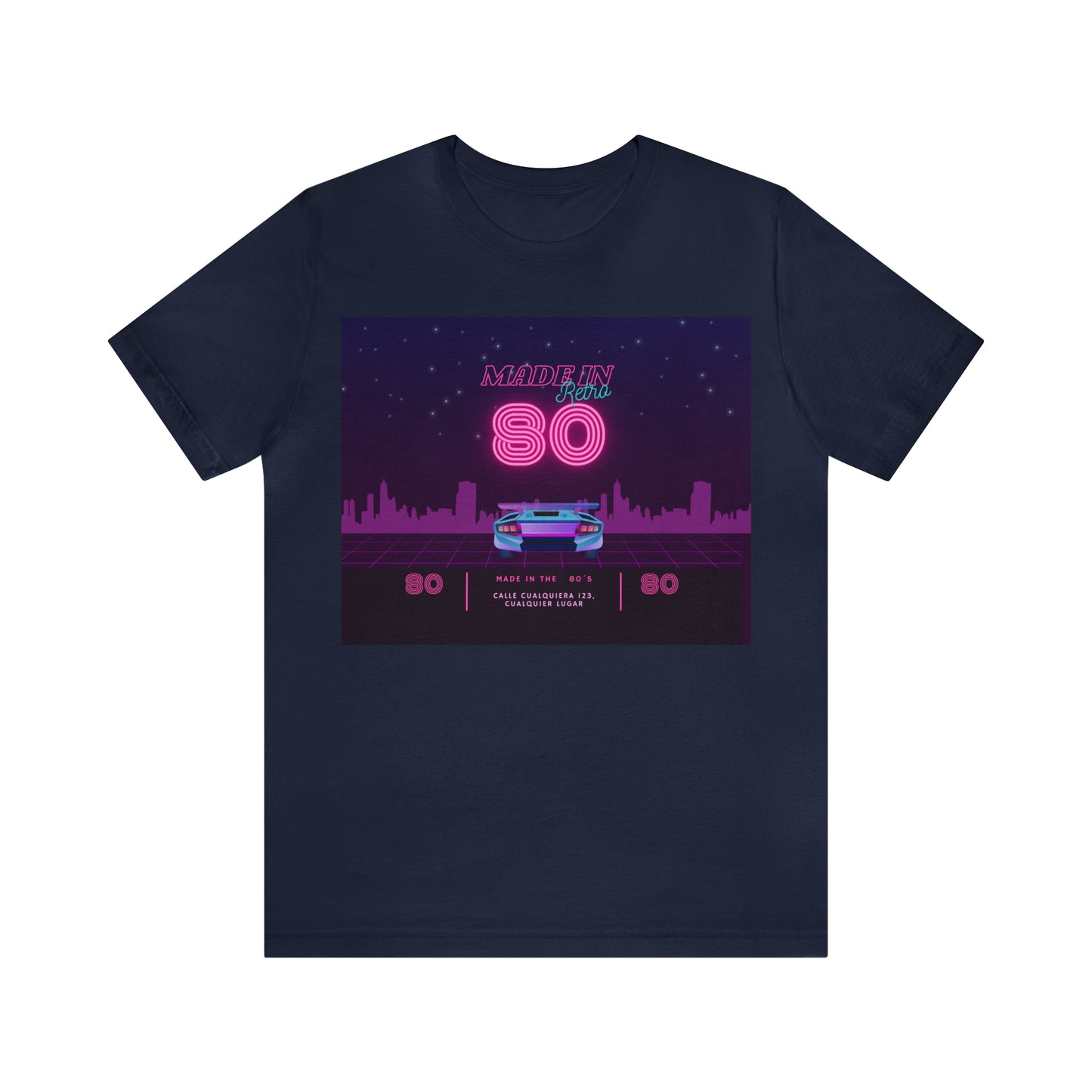 Camiseta hecha en retro 80, Camiseta de manga corta Unisex Jersey 