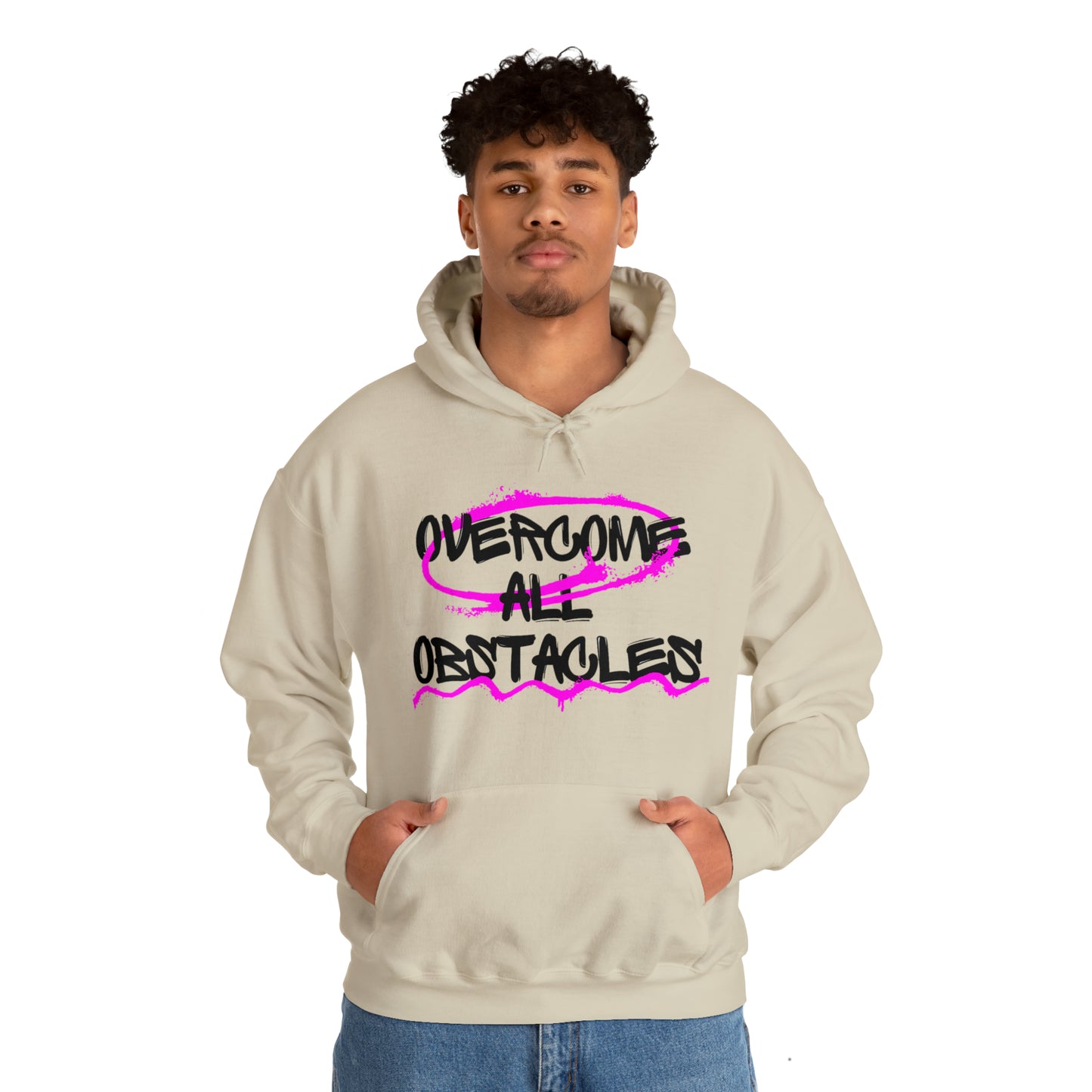 supere todos los obstáculos, Conquiste sus objetivos superando todos los obstáculos, sudadera con capucha unisex Heavy Blend™