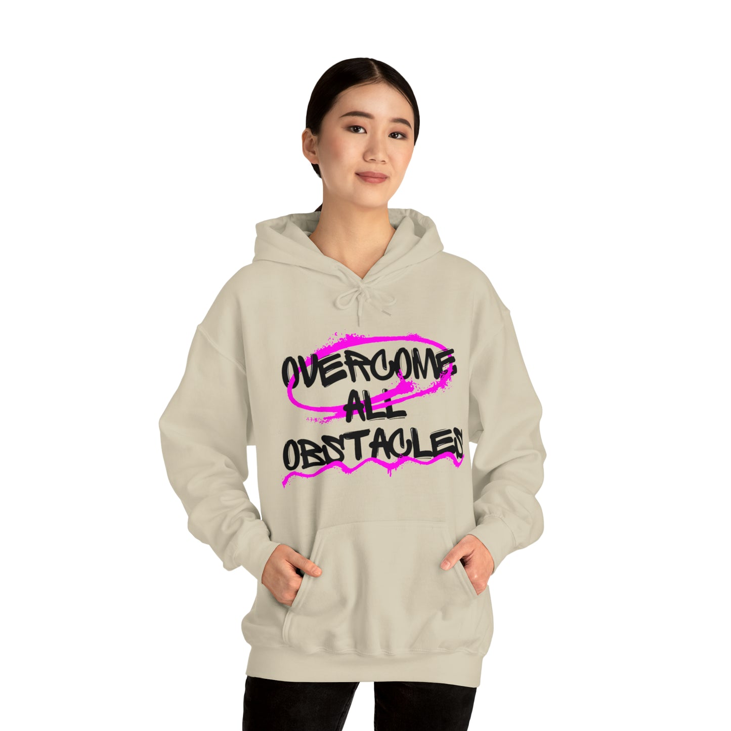 supere todos los obstáculos, Conquiste sus objetivos superando todos los obstáculos, sudadera con capucha unisex Heavy Blend™