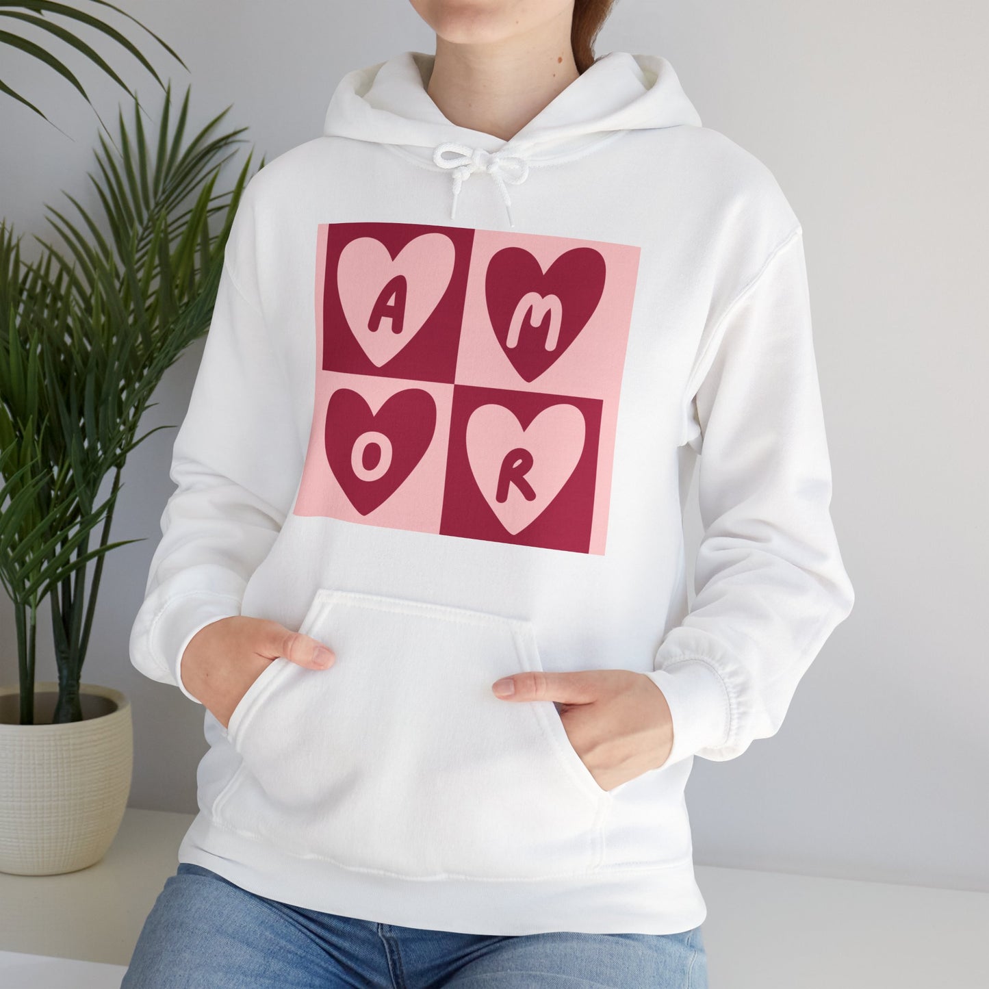 Sudadera con capucha unisex Heavy Blend™ para el día de San Valentín: ¡Amor en cada puntada! 