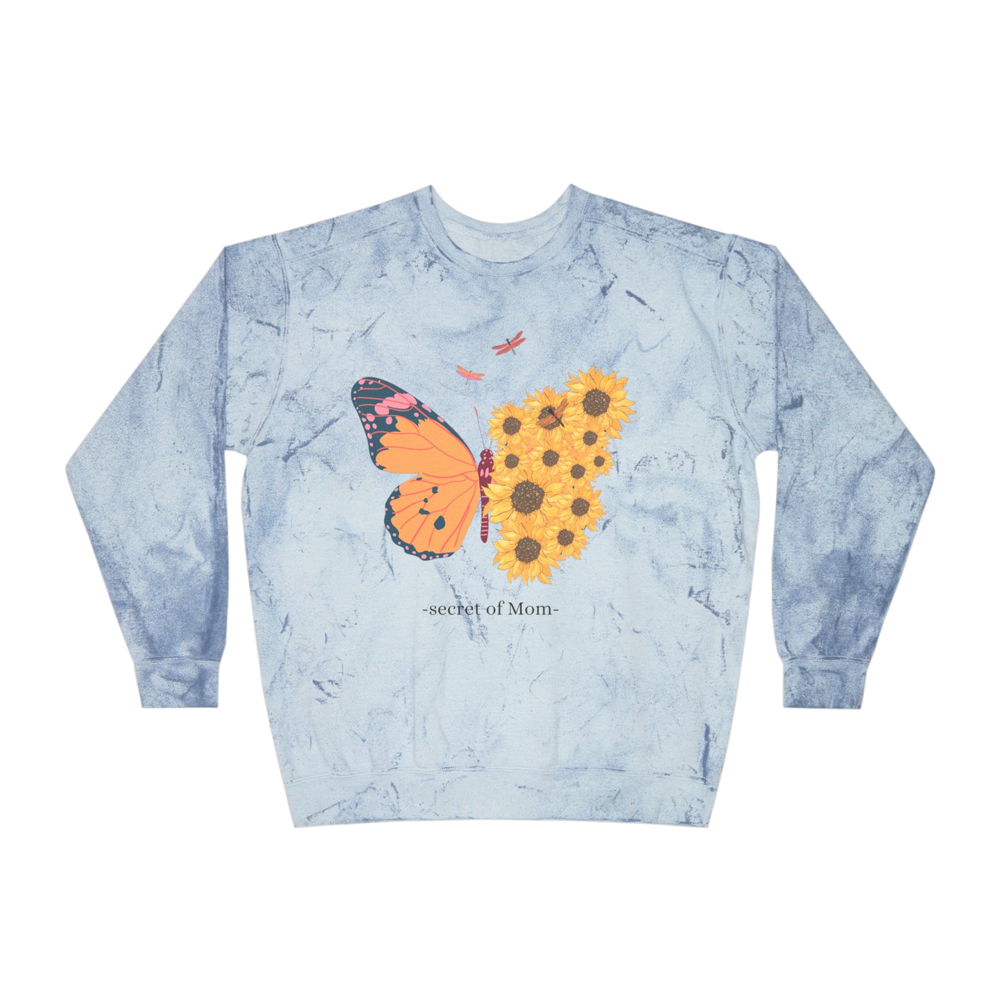 Butterfly and Flowers: Color Blast Unisex Sweatshirt for Valentine's Day and other special occasions, mom