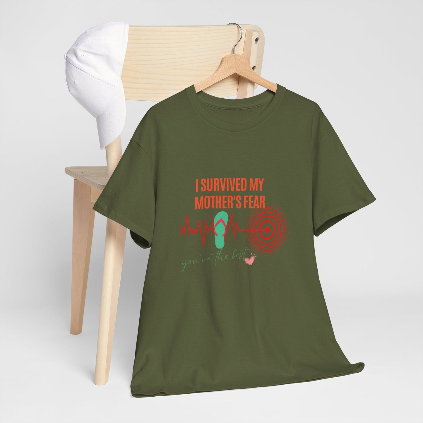 Sobreviví la camiseta con meme del terremoto de Nueva Jersey, camiseta divertida con meme, sobreviví al miedo de mamá, regalo, chanclas de la abuela, temblor del terremoto, EE. UU. Camiseta unisex de algodón pesado 