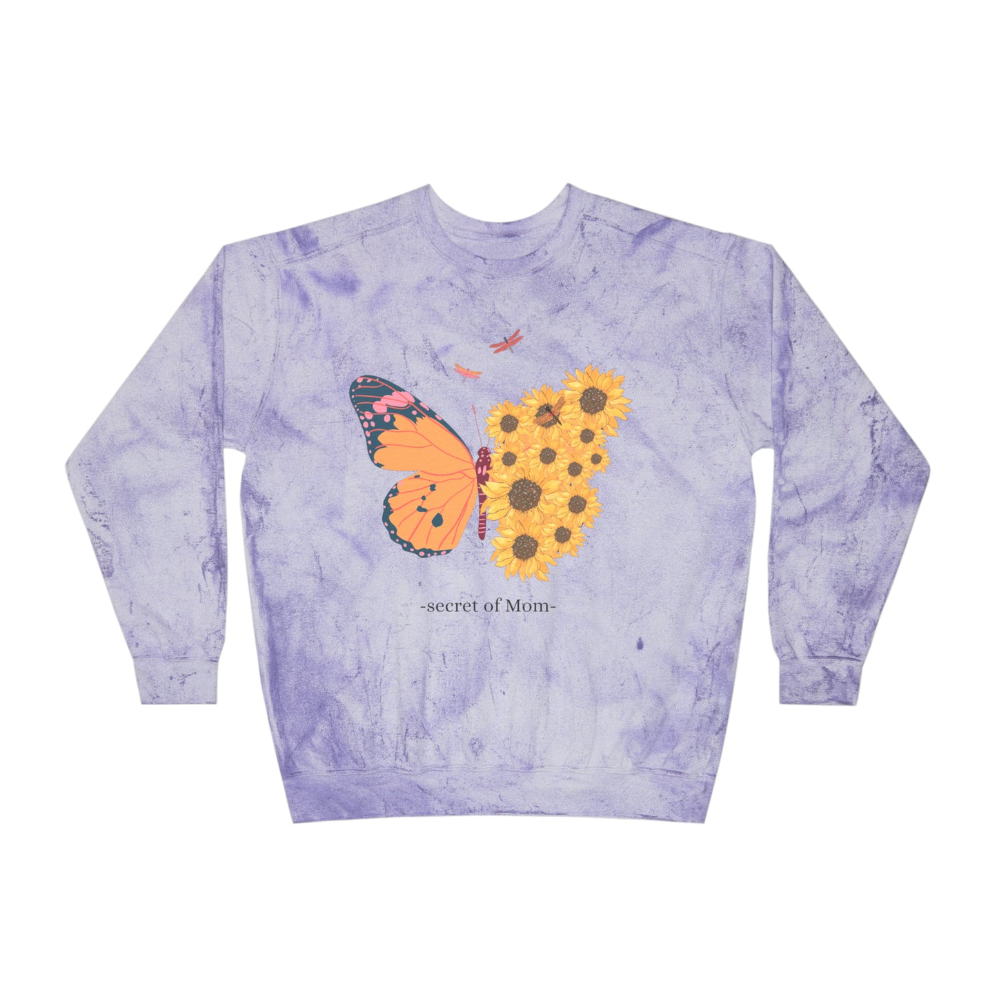 Butterfly and Flowers: Color Blast Unisex Sweatshirt for Valentine's Day and other special occasions, mom