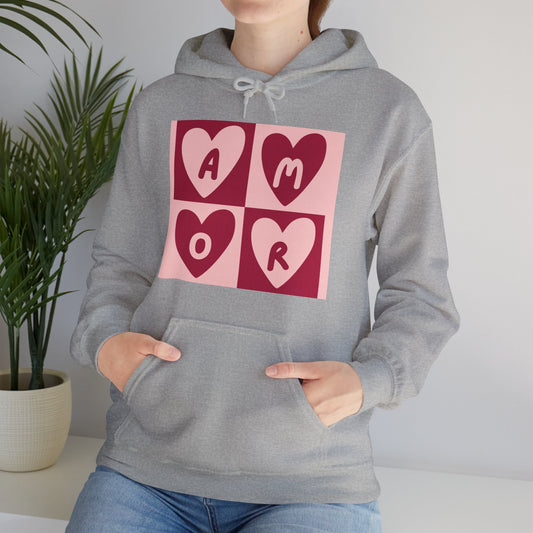 Sudadera con capucha unisex Heavy Blend™ para el día de San Valentín: ¡Amor en cada puntada! 