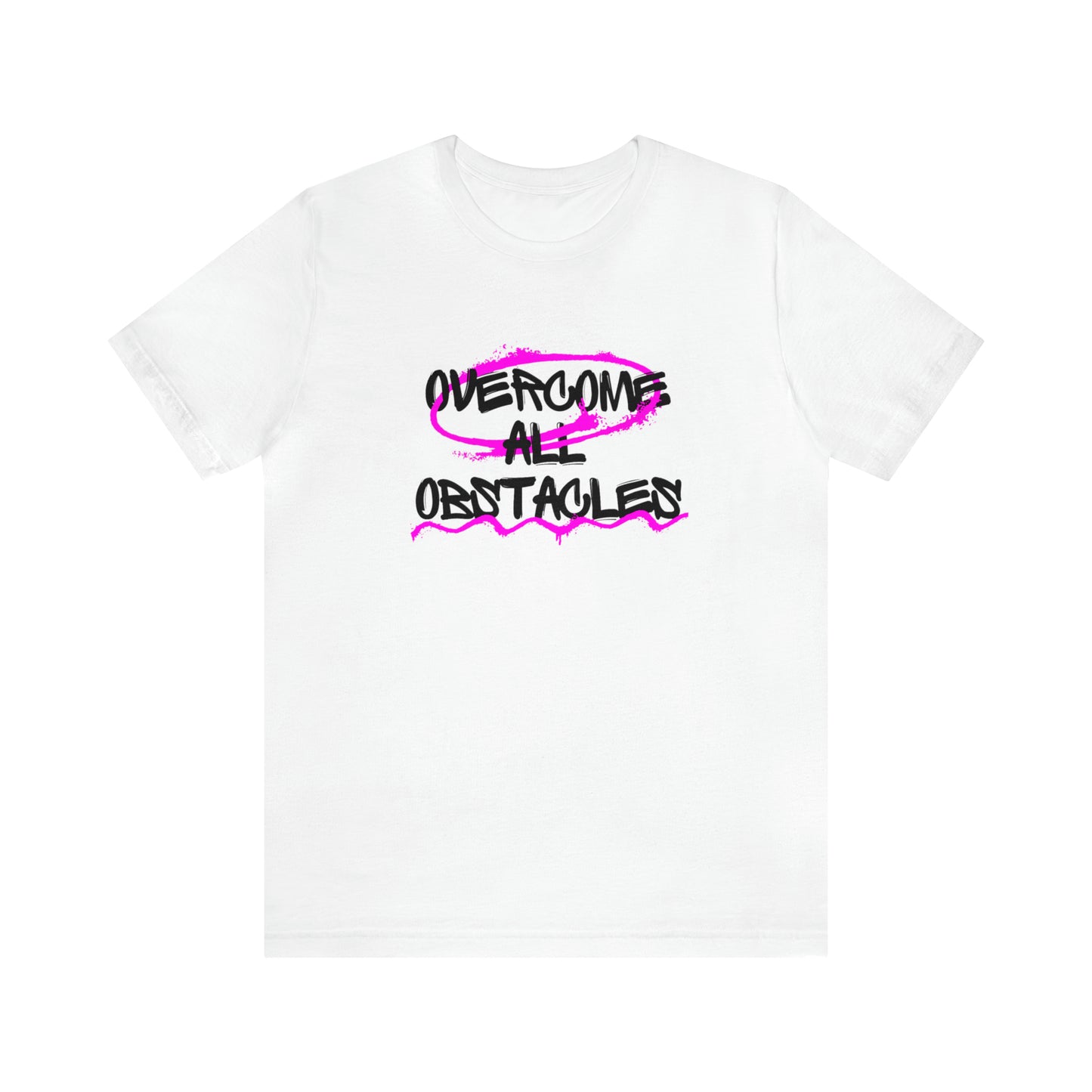 supera todos los obstáculos, conquista tus metas superando todos los obstáculos, camiseta de manga corta unisex Jersey