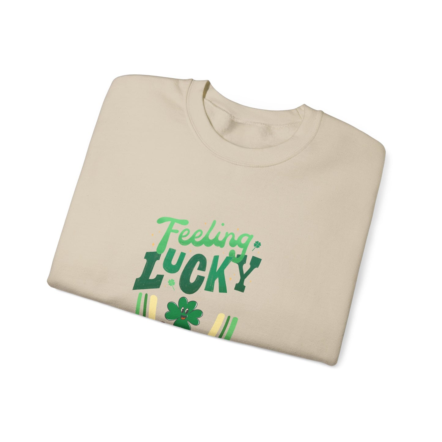 feeling lucky ,  shirt gift for her and him funny cannabis leaf  unisex sweatshirt lucky Irish sweatshirt, St. Patrick's Day sweatshirt