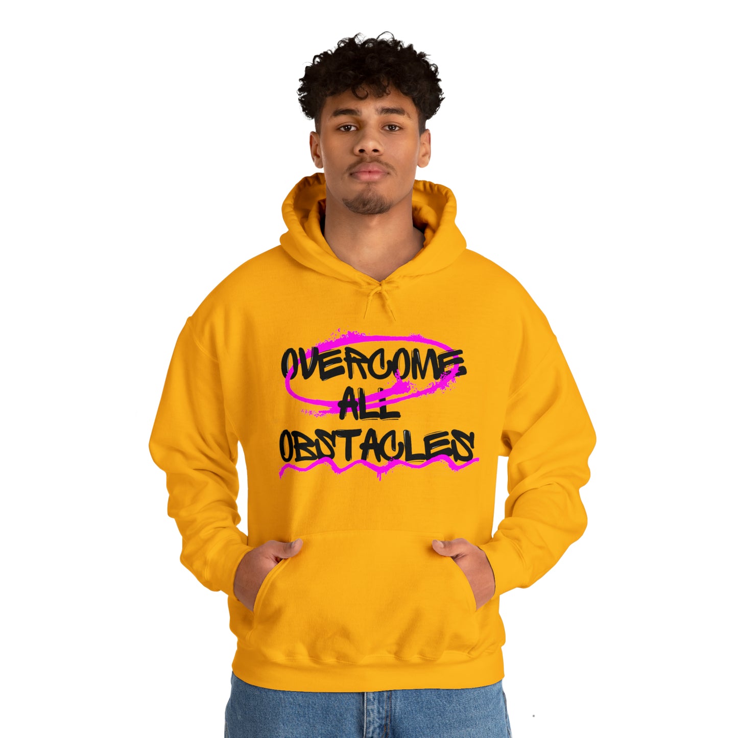 supere todos los obstáculos, Conquiste sus objetivos superando todos los obstáculos, sudadera con capucha unisex Heavy Blend™