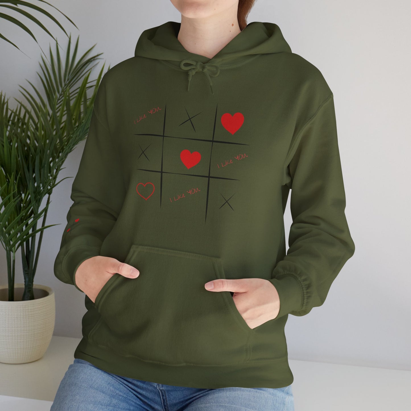 Sudadera con capucha unisex Heavy Blend™ para el día de San Valentín: ¡Amor en cada puntada!