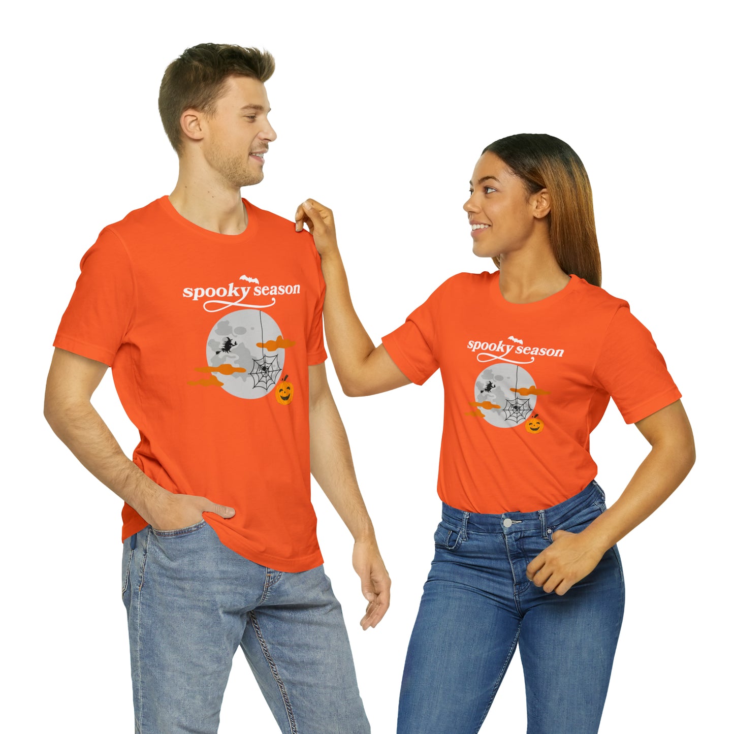 "Unisex Short Sleeve Halloween Tee: Striking Design for the Season"