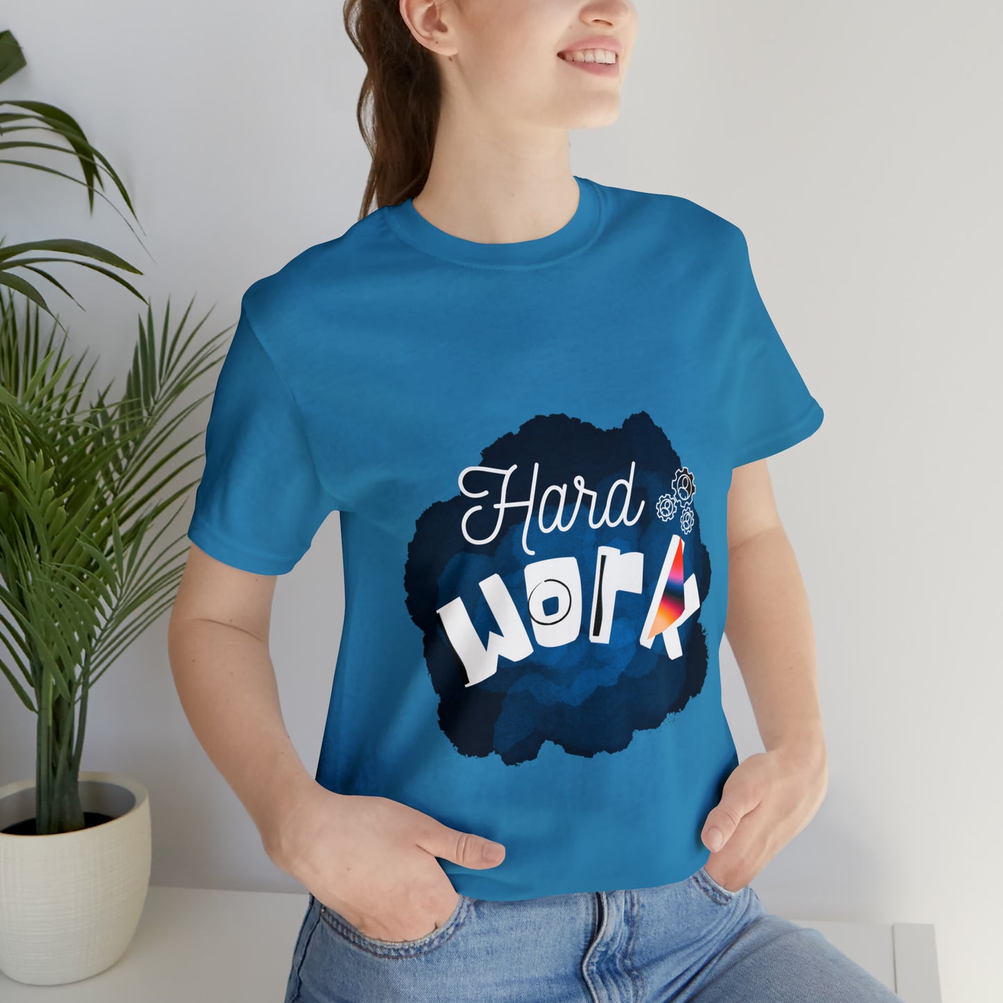 Camiseta Work Hard, regalo, camiseta de manga corta Unisex Jersey 