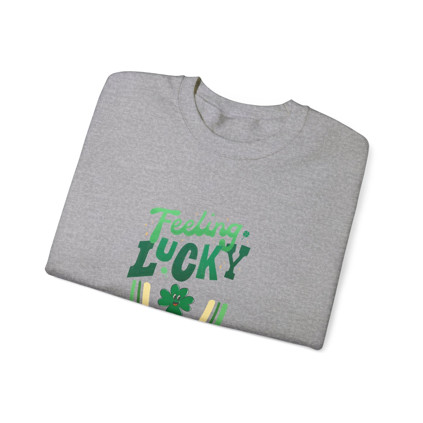 feeling lucky ,  shirt gift for her and him funny cannabis leaf  unisex sweatshirt lucky Irish sweatshirt, St. Patrick's Day sweatshirt