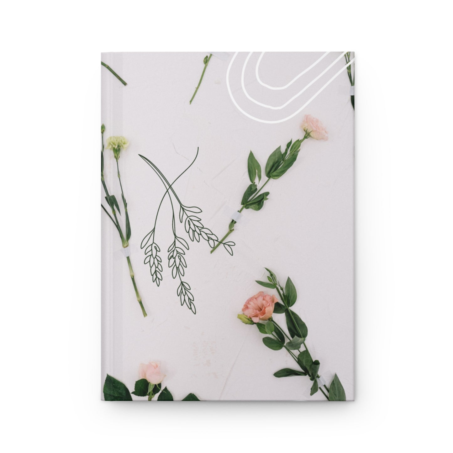 Matte Personalized Floral Hardcover Journal - Personalized Wildflower Journal - Personalized Journal - Personalized Gift - Gift For Her