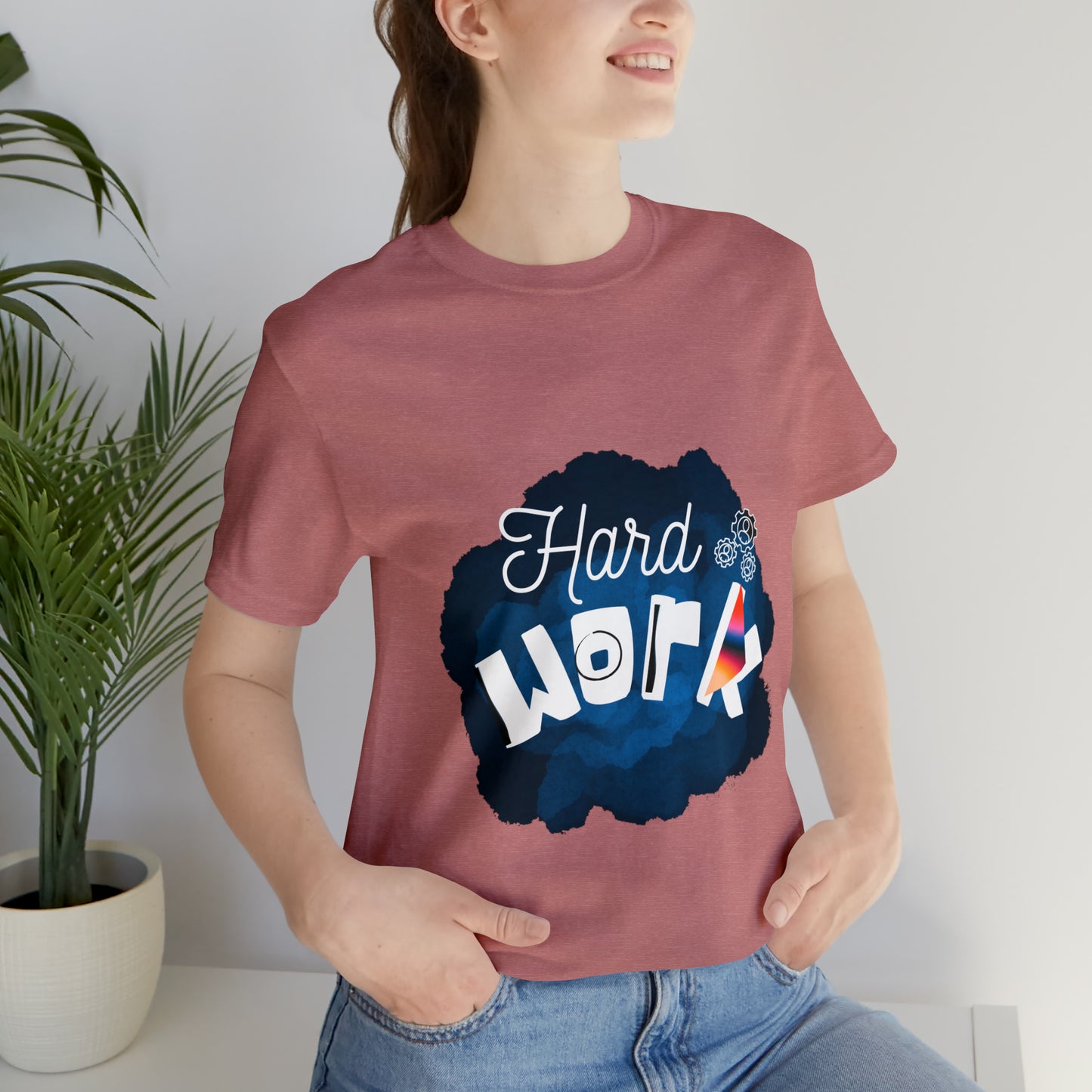 Camiseta Work Hard, regalo, camiseta de manga corta Unisex Jersey 