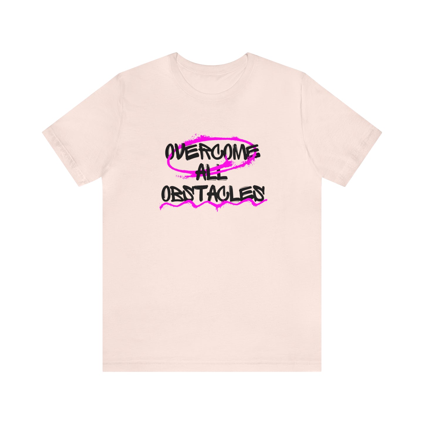 supera todos los obstáculos, conquista tus metas superando todos los obstáculos, camiseta de manga corta unisex Jersey