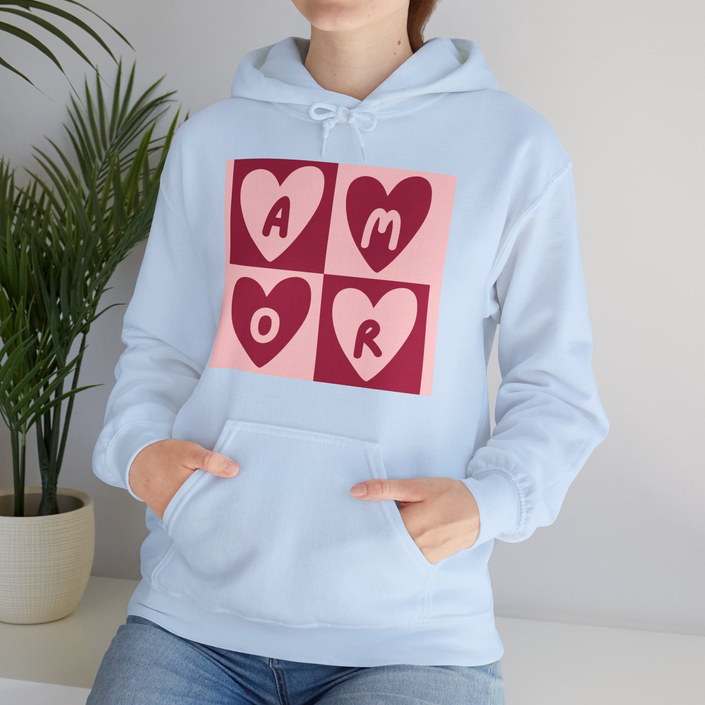 Sudadera con capucha unisex Heavy Blend™ para el día de San Valentín: ¡Amor en cada puntada! 