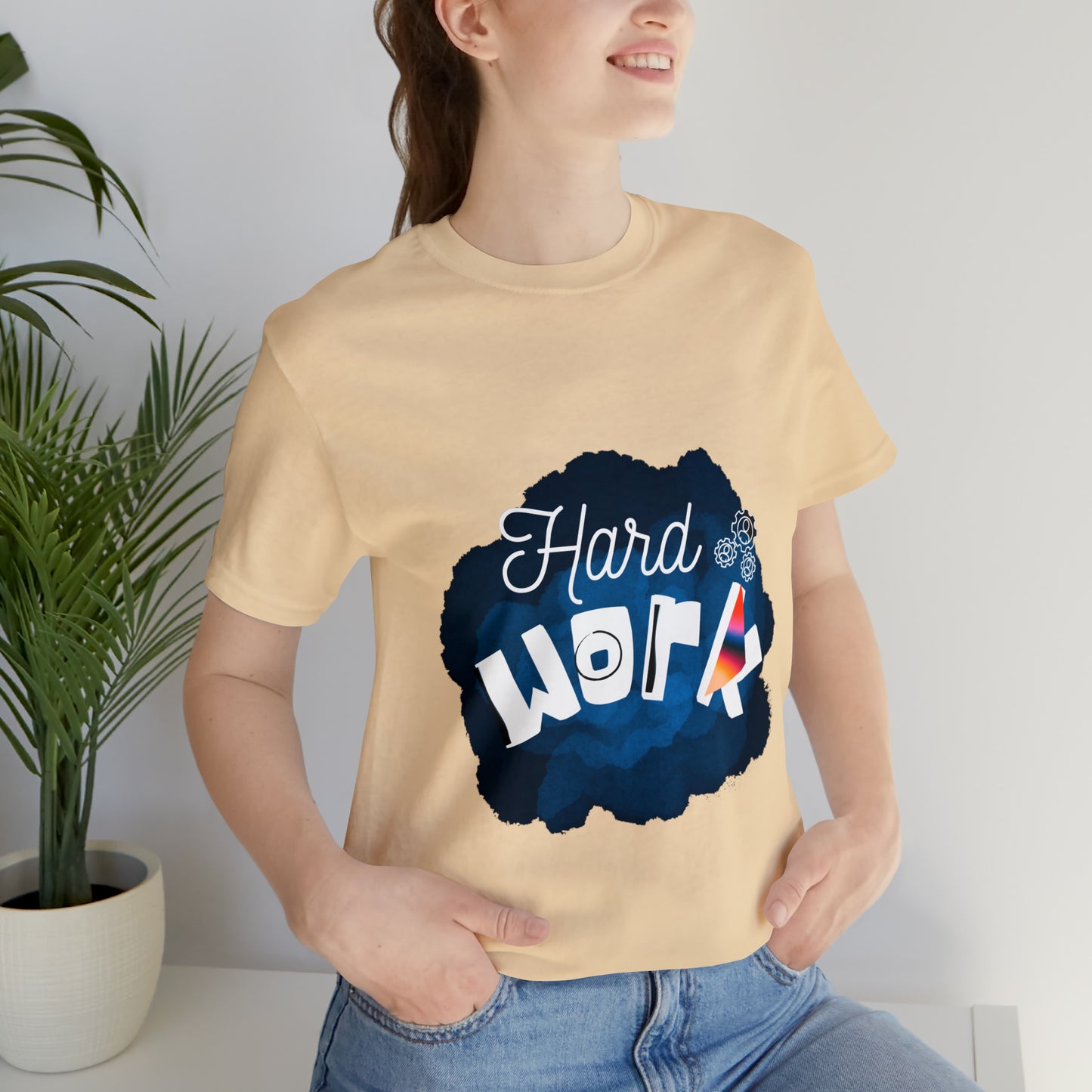 Camiseta Work Hard, regalo, camiseta de manga corta Unisex Jersey 