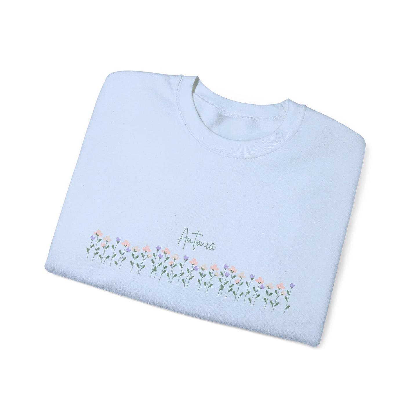 Vintage Floral: Personalize you Unisex Heavy Blend™ Crewneck Sweatshirt, mom