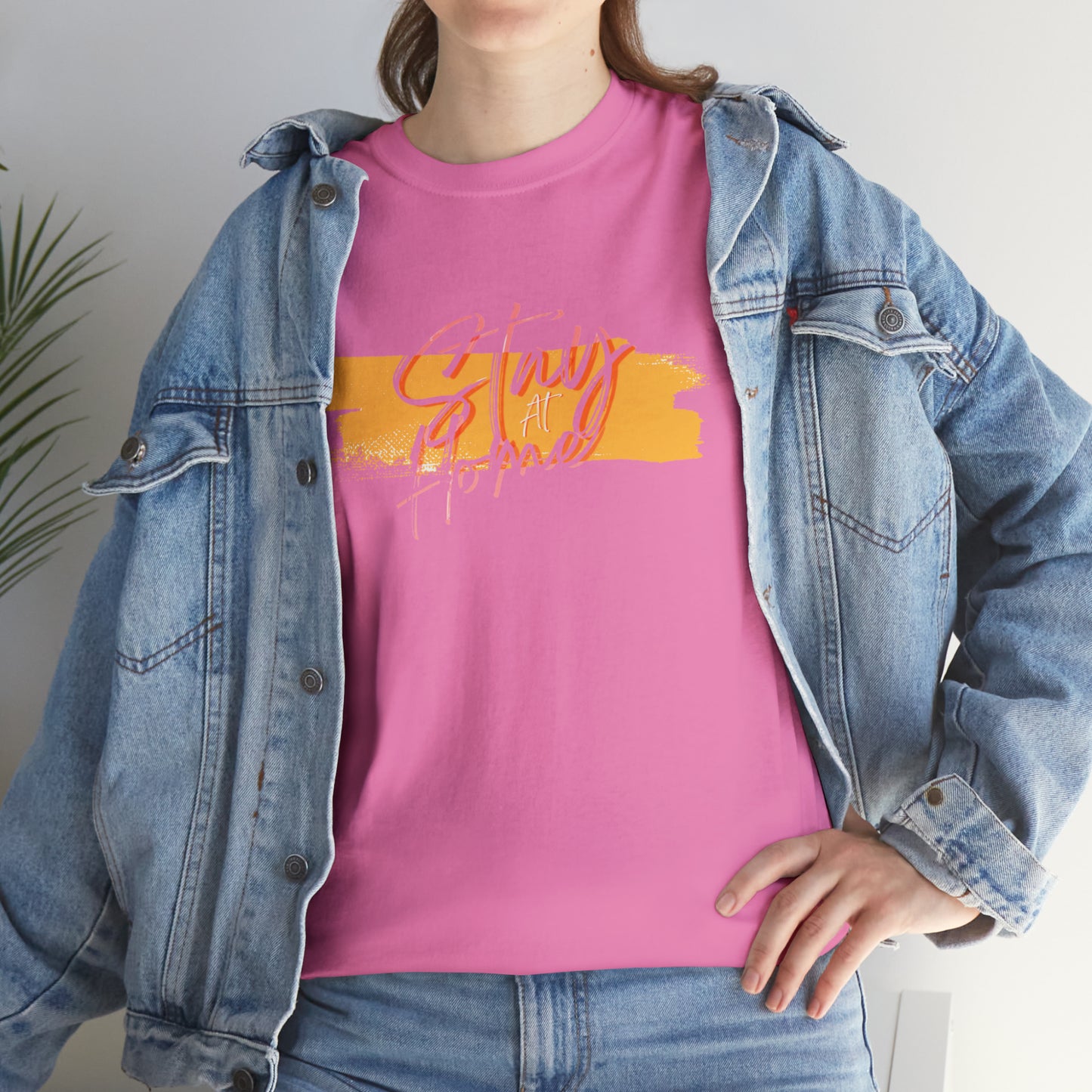 camiseta quédate en casa, camiseta unisex de algodón pesado, camiseta de concientización sobre el distanciamiento social quédate en casa quédate en casa camiseta 