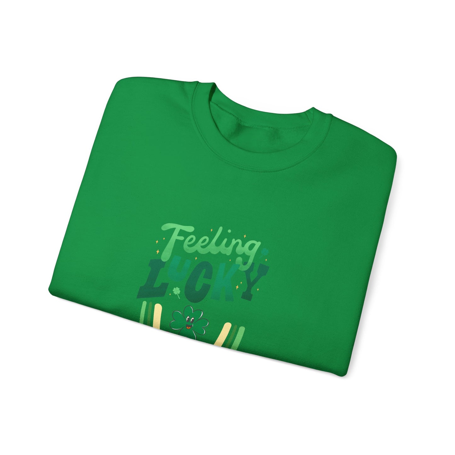 feeling lucky ,  shirt gift for her and him funny cannabis leaf  unisex sweatshirt lucky Irish sweatshirt, St. Patrick's Day sweatshirt